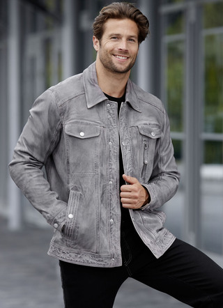 Lederkurzjacke