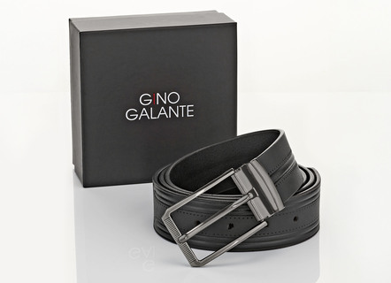 GINO GALANTE herenriem inclusief doosje, om in te korten, 4 cm breed