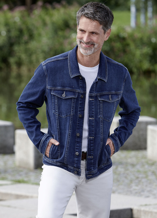 Jacken - Jeansjacke, in Größe 3XL (60) bis XXL (56/58), in Farbe JEANSBLAU Ansicht 1