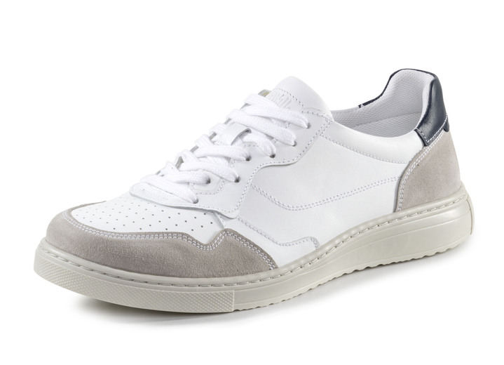 Slipper & Schnürschuhe - Sneaker, in Größe 040 bis 046, in Farbe WEISS-GRAU-BLAU Ansicht 1