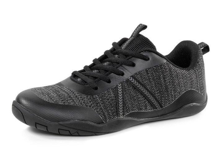 Slipper & Schnürschuhe - Barfußschuhe, in Größe 040 bis 046, in Farbe SCHWARZ-GRAU Ansicht 1