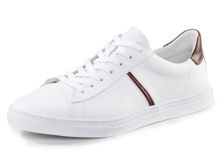 Slipper & Schnürschuhe - Sneaker, in Größe 040 bis 046, in Farbe WEISS-BRAUN Ansicht 1