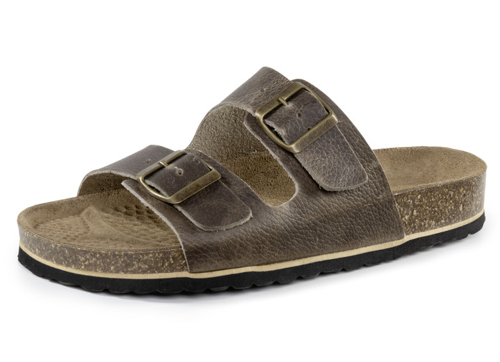 Sandalen & Pantoletten - Pantoletten, in Größe 040 bis 048, in Farbe TABAKBRAUN Ansicht 1