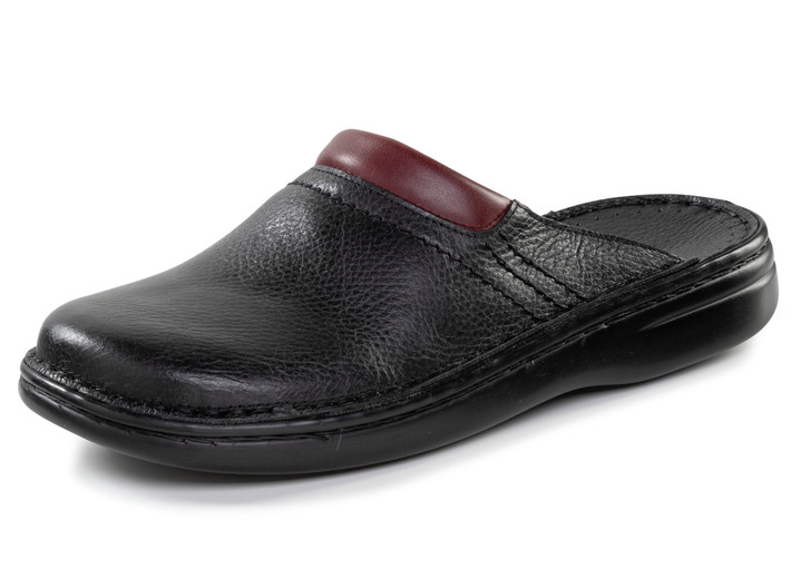 Sandalen & Pantoletten - Pantoletten, in Größe 040 bis 047, in Farbe SCHWARZ-CHIANTI Ansicht 1
