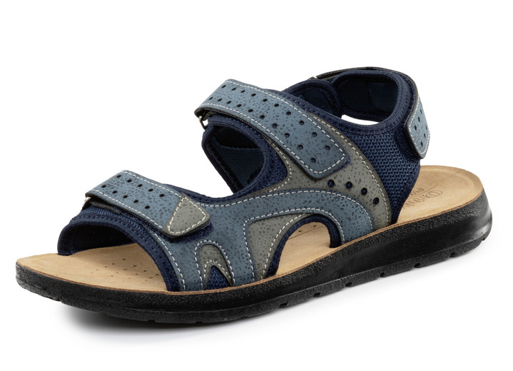 Sandalen & Pantoletten - Sandalen, in Größe 041 bis 046, in Farbe BLAU-GRAU Ansicht 1
