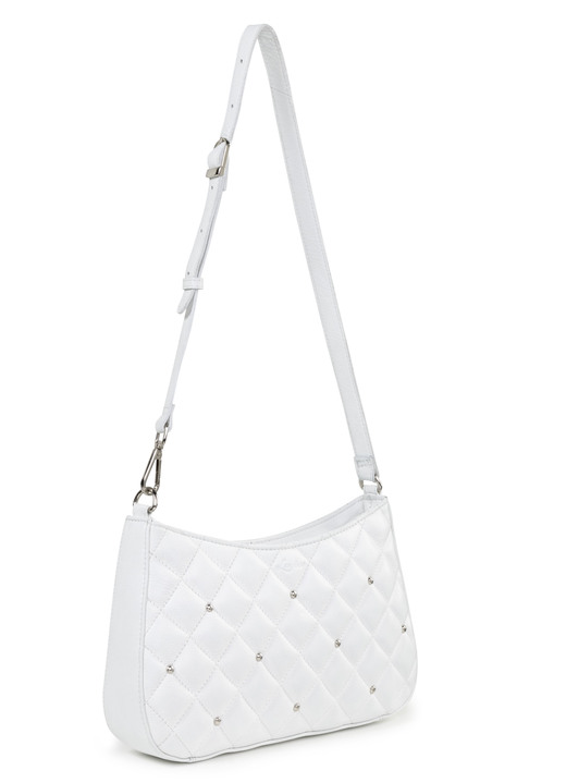 Tassen - Laurina tas met trendy quilting en decoratieve klinknagels Tassen - Laurina tas met trendy quilting en decoratieve klinknagels, in Farbe WEISS