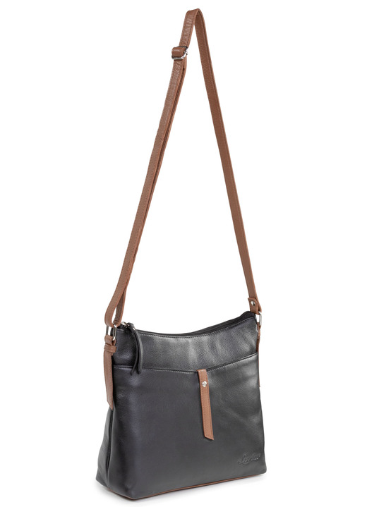 Taschen - Tasche, in Farbe SCHWARZ-COGNAC Ansicht 1