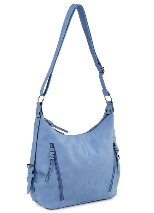 Tassen - Tas van zacht, subtiel gearceerd synthetisch materiaal, in Farbe JEANSBLAU Ansicht 1