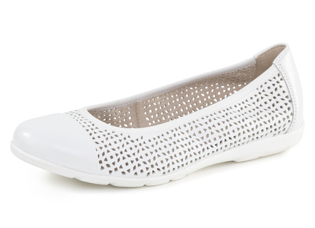 Caprice, zomerse damesballerina's, breedte G, met elastische band