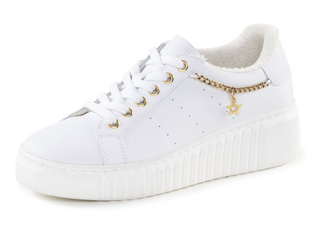 ELENA EDEN sportschoenen met trendy kettingsieraden en decoratieve perforaties