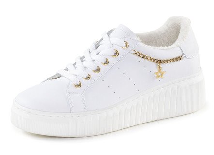 ELENA EDEN Sneaker mit trendigem Ketten-Schmuck und Zierperforation