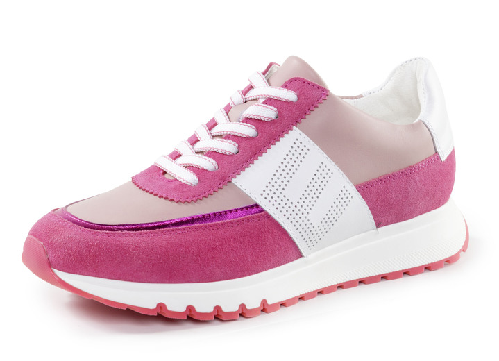 Slipper & Schnürschuhe - Sneaker, in Größe 036 bis 042, in Farbe PINK-WEISS Ansicht 1