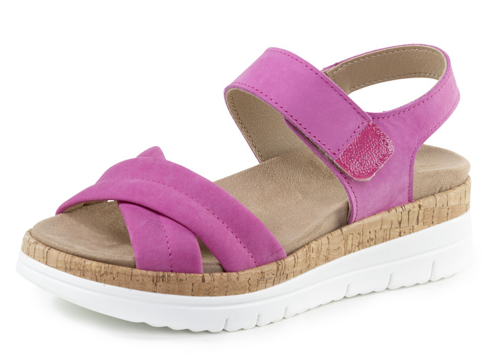 Sandalen & slippers - ELENA EDEN Sandale aus Nubuk- oder Veloursleder, in Größe 035 bis 041, in Farbe PINK Ansicht 1