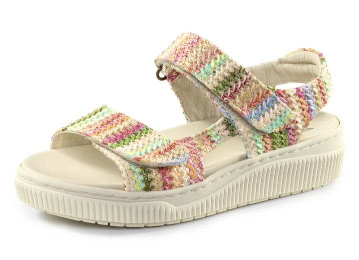 Sandaletten & Pantoletten - Sandalen, in Größe 036 bis 042, in Farbe BEIGE-MULTI Ansicht 1