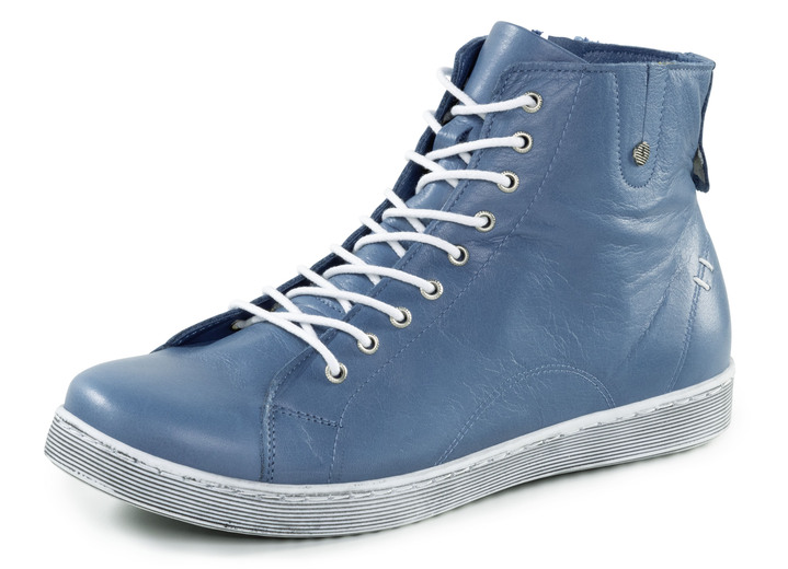 Stiefel & Stiefeletten - Schnür-Booties, in Größe 036 bis 042, in Farbe BLAU Ansicht 1