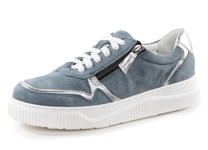 Instappers & veterschoenen - ELENA EDEN sneakers met contrasterende biezen, in Größe 036 bis 042, in Farbe JEANS Ansicht 1