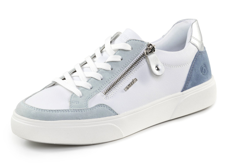 Slipper & Schnürschuhe - Sneaker, in Größe 036 bis 042, in Farbe BLAU-WEISS-SILBER Ansicht 1