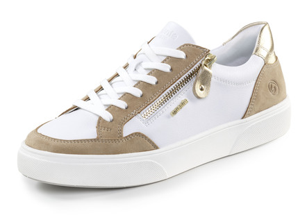 Remonte sneakers gemaakt van nappa- en suèdeleer met metallic afwerking