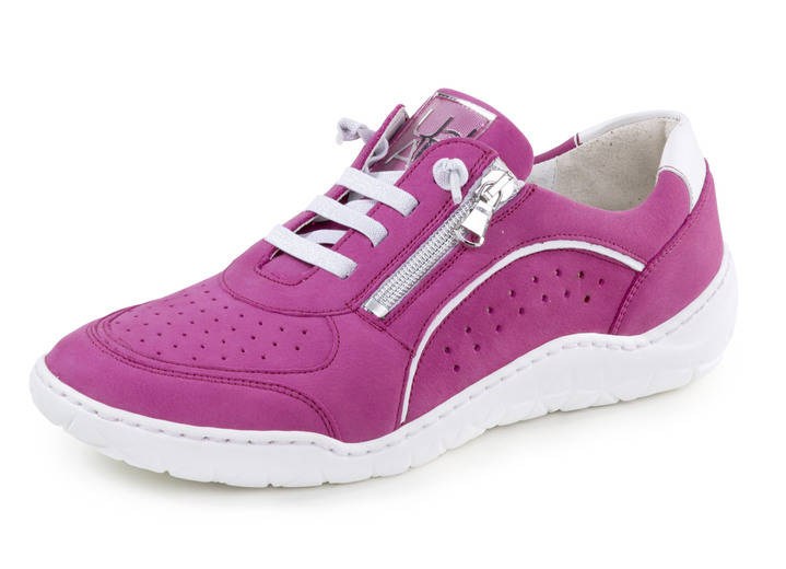 Instappers & veterschoenen - Ranger-sneakers met perforatie, in Größe 3 1/2 bis 8, in Farbe ROZE-WIT Ansicht 1