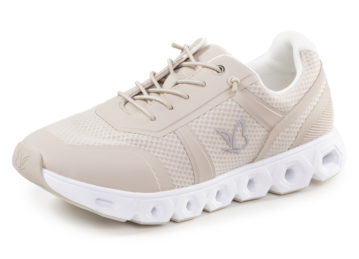 Instappers & veterschoenen - Caprice sneakers met elastische decoratieve vetersluiting, in Größe 036 bis 042, in Farbe SAND Ansicht 1