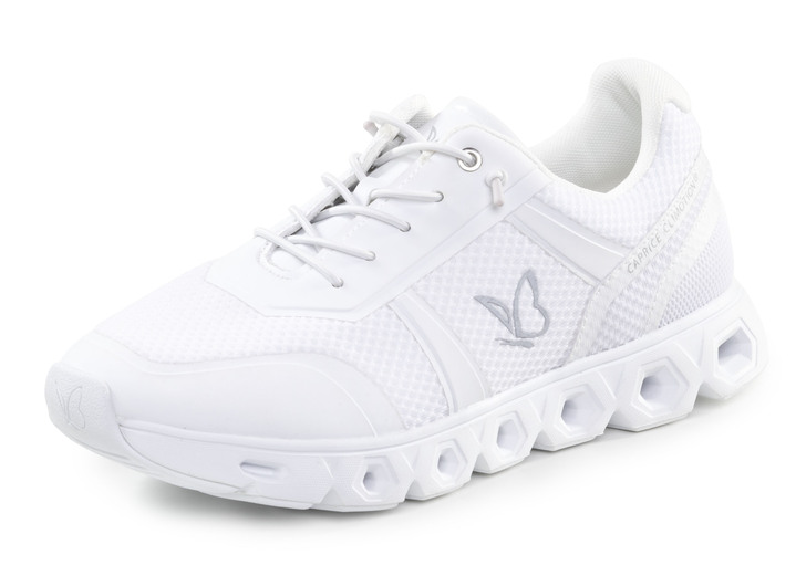 Instappers & veterschoenen - Caprice sneakers met elastische decoratieve vetersluiting, in Größe 036 bis 042, in Farbe WEISS Ansicht 1