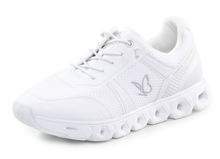 Caprice sneakers met elastische decoratieve vetersluiting