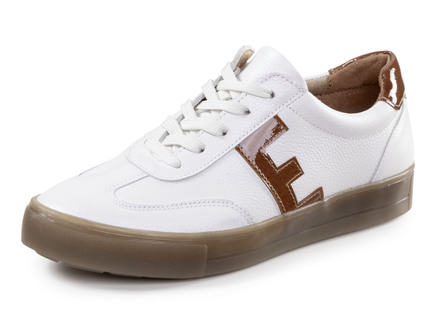 ELENA EDEN vetersneakers van generfd nappaleer