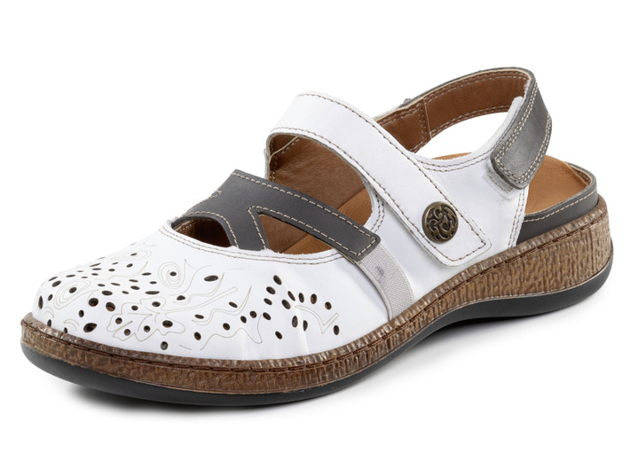 Slipper & Schnürschuhe - Slipper, in Größe 036 bis 042, in Farbe WEISS-GRAU Ansicht 1