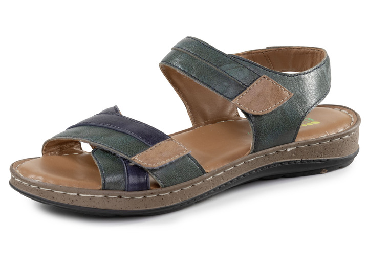 Sandaletten & Pantoletten - Sandalen, in Größe 036 bis 042, in Farbe PETROL-BLAU Ansicht 1