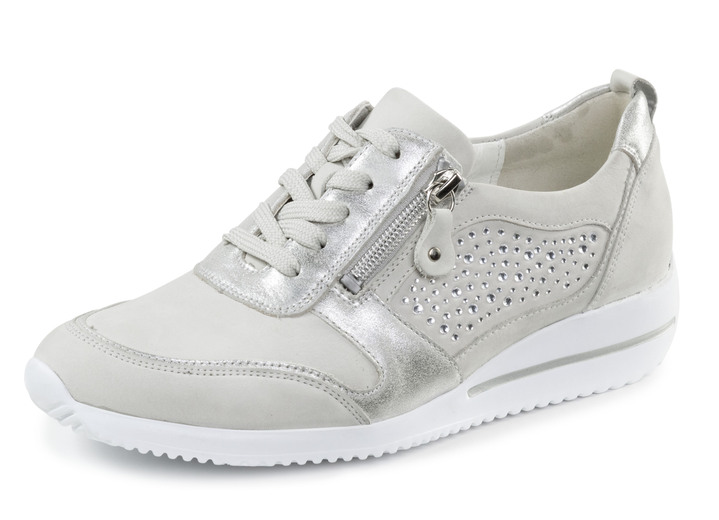 Instappers & veterschoenen - Waldläufer, comfortabele dames veterschoenen, breedte H, met uitneembaar voetbed, in Größe 3 1/2 bis 8, in Farbe PASTELGRIJS Ansicht 1