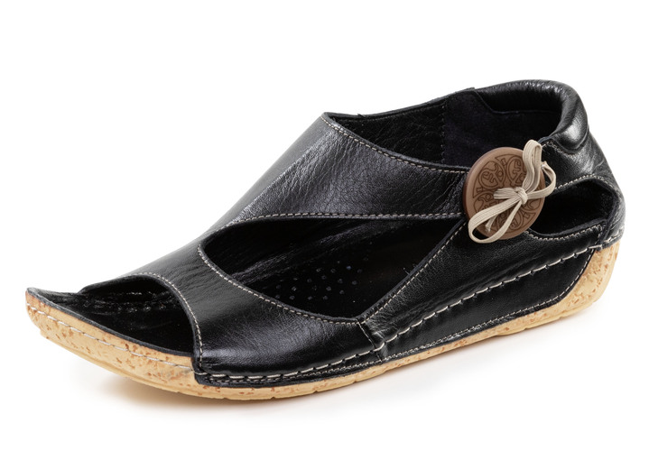 Sandaletten & Pantoletten - Sandalen, in Größe 036 bis 042, in Farbe SCHWARZ Ansicht 1
