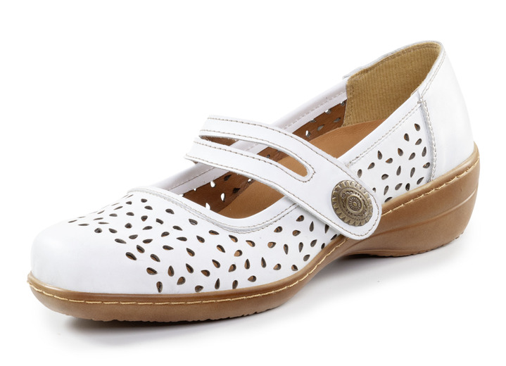 Slipper & Schnürschuhe - Spangenschuhe, in Größe 036 bis 043, in Farbe WEISS Ansicht 1