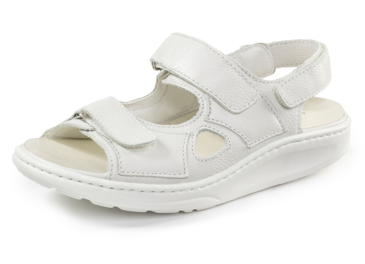 Sandalen & slippers - Waldläufer klittenbandsandaal met afrolfunctie, in Größe 3 1/2 bis 8, in Farbe NATUURWIT Ansicht 1