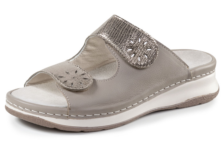 Sandaletten & Pantoletten - Pantoletten, in Größe 036 bis 042, in Farbe TAUPE-ANTIKBRONZE Ansicht 1