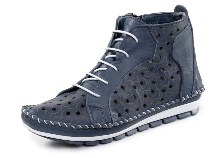 Stiefel & Stiefeletten - Booties, in Größe 036 bis 042, in Farbe MARINE Ansicht 1
