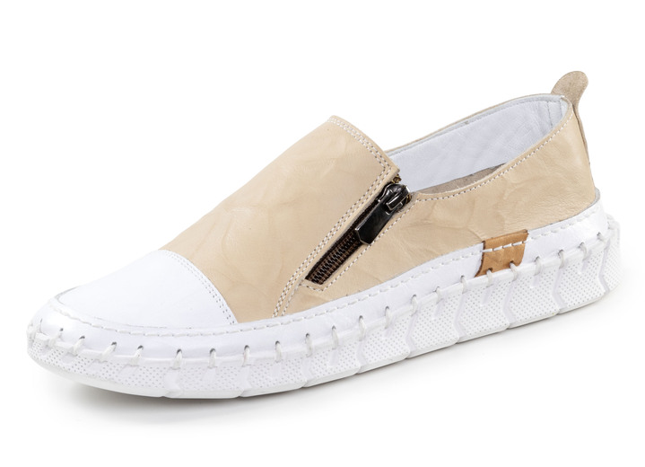 Instappers & veterschoenen - pantoffel, in Größe 036 bis 041, in Farbe SAND-WEISS Ansicht 1