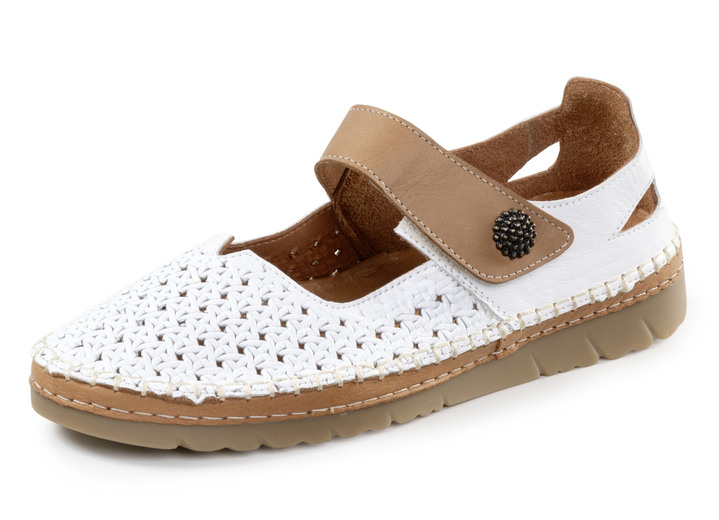 Slipper & Schnürschuhe - Slipper, in Größe 036 bis 042, in Farbe WEISS-CAMEL Ansicht 1