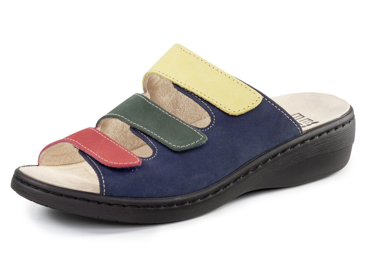 Sandalen & slippers - Muilezels, in Größe 036 bis 042, in Farbe MARINE-BUNT Ansicht 1
