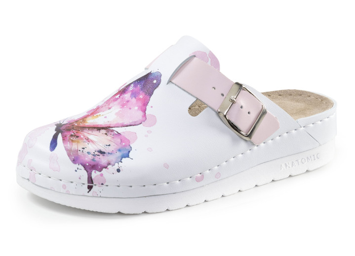 Sandalen & slippers - Klompen, in Größe 036 bis 041, in Farbe WEISS-BUNT Ansicht 1