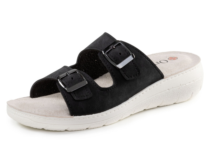 Sandaletten & Pantoletten - Zweierpack Pantoletten, in Größe 036 bis 042, in Farbe 1X SCHWARZ, 1X WEISS Ansicht 1