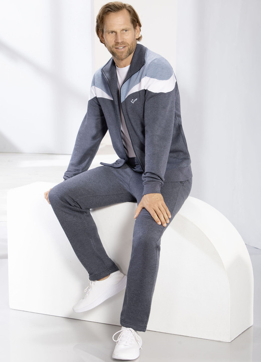 Vrijetijdspakken - Vrijetijdspak met zijzakken Vrijetijdspakken - Vrijetijdspak met zijzakken, in Größe 024 bis 062, in Farbe JEANS BLAUW-LICHTBLAUWE SMELTER