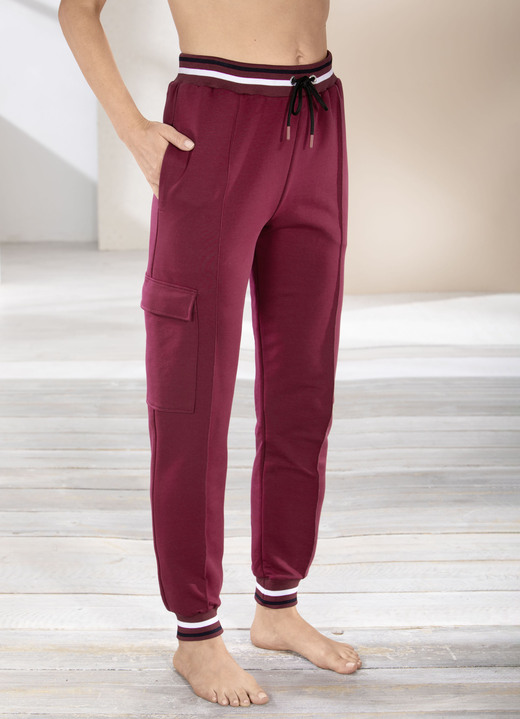Plantier - Broek met contrasterende elastische tailleband, in Größe 018 bis 054, in Farbe BORDEAUX Ansicht 1