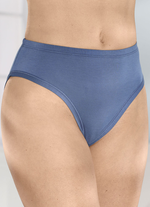 Slips - Vier pakjes slips, in Größe 036 bis 048, in Farbe 4X JEANSBLAU Ansicht 1