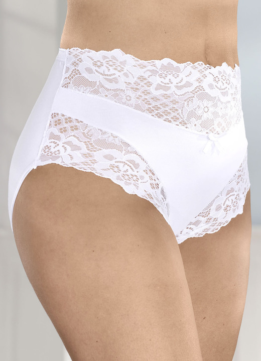 Slips - Vier pakjes slips, in Größe 036 bis 050, in Farbe WEISS Ansicht 1