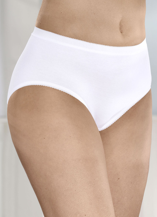Slips - Pack van drie slips van Speidel met biologisch katoen, in Größe L (44/46) bis XL (48/50), in Farbe WEISS