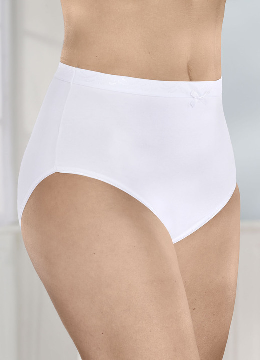 Slips - Fünferpack Slips, in Größe 038 bis 054, in Farbe WEISS Ansicht 1