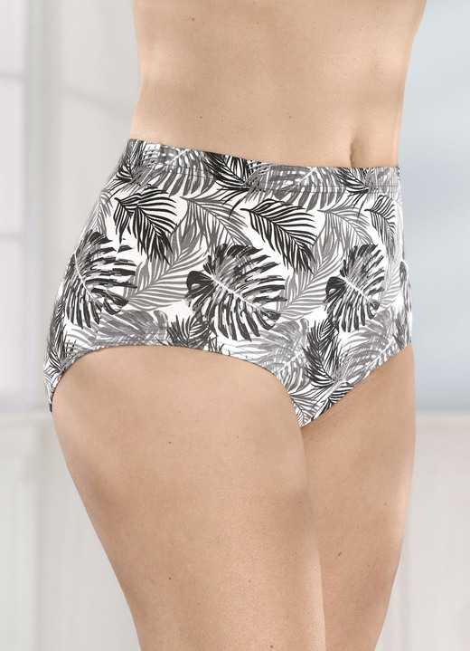Slips - Slip, in Größe 038 bis 054, in Farbe WEISS-GRAU-SCHWARZ