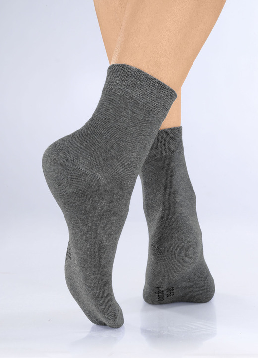 Strümpfe & Strumpfhosen - Fünferpack Socken, in Größe 1 (Schuhgr. 35-38) bis 3 (Schuhgr. 43-46), in Farbe 3X ANTHRAZIT MELIERT, 2X SCHWARZ Ansicht 1