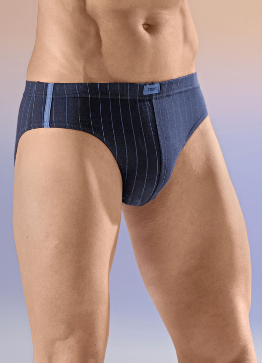 Slips & Unterhosen - Viererpack Slips, in Größe 3XL bis XXL, in Farbe 1X MARINE, 1X JEANSBLAU, 1X BORDEAUX, 1X SCHWARZ Ansicht 1