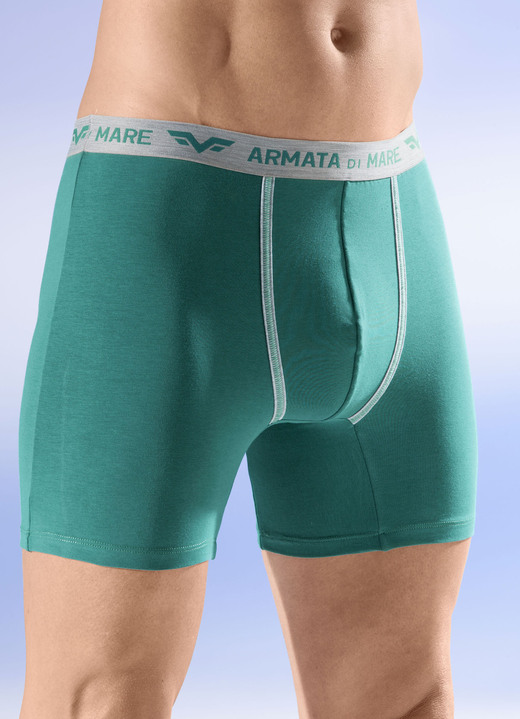 Pants & boxershorts - Vier pakjes broeken, in Größe 005 bis 011, in Farbe 2X GRÜN, 2X GRAU MELIERT